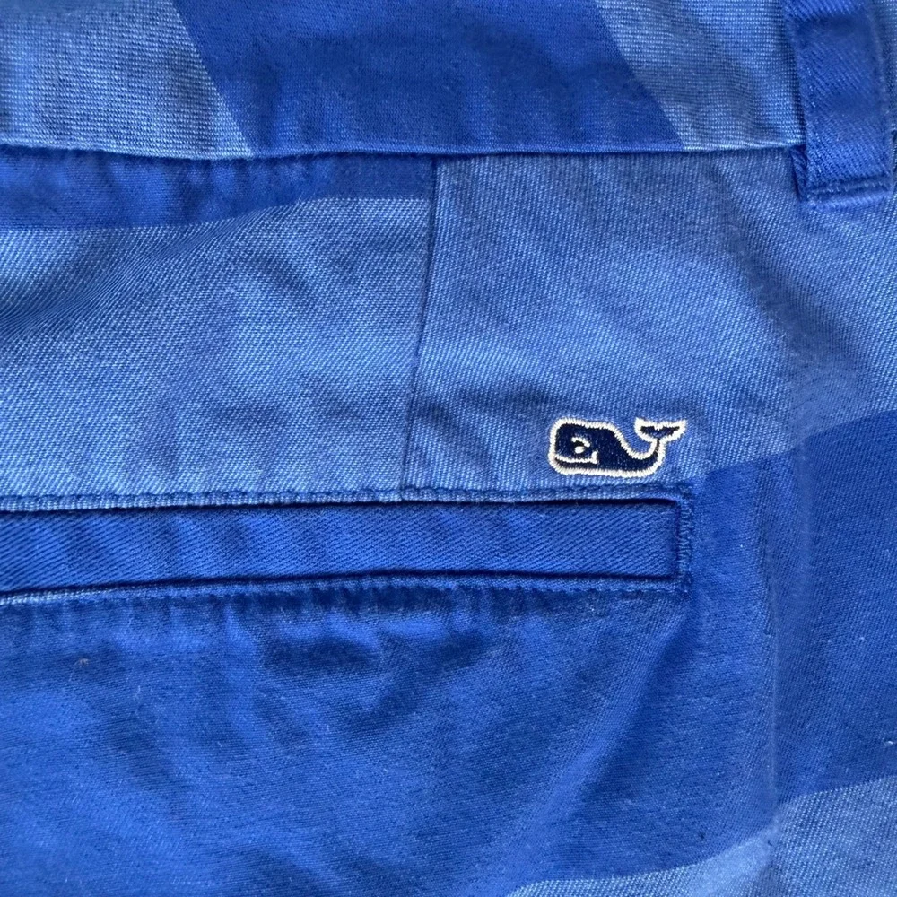 Vineyard Vines Womens Blue Striped Cotton Chino Shorts Size 4 Preppy Nautical